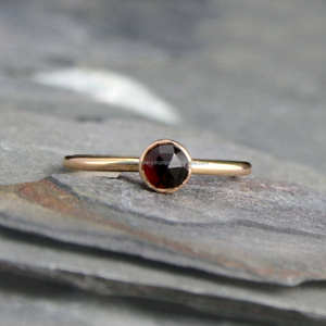 Bague en pierre précieuse grenat en argent Sterling 925, magnifique bijou plaqué or à la main, tendance - Product Image 1