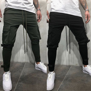 Pantalon de Jogging droit urbain pour hommes, coupe crayon, décontracté, avec Logo personnalisé, à poches, Design de poche, nouvelle collection, 2021 - Product Image 4