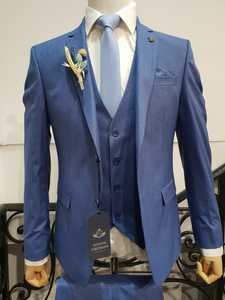 Wholesale price fashion italian style latest design jacket pants <b>men's</b> suits, year new production, high quality - Product Image 2