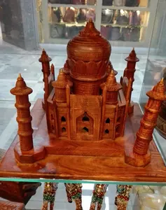 Houten Taj Mahal Hout Schoonheid Handgemaakte Gesneden Taj Mahal Show Stuk Liefde Gift Woondecoratie