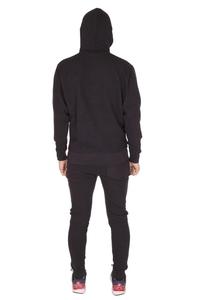 Pantalon moulant pour hommes, 2 pièces, côtelé sur la tête, tenue de jogging à capuche - Product Image 3
