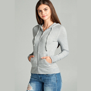 Women Zipper Style <b>Sweatshirt</b> Hooded and Side Pocket With Premium Quality for Ladies <b>Sweatshirt</b> Hoodies by Viky Industries - Product Image 4