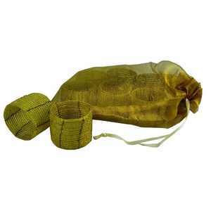 Porte-serviettes décoratif le plus vendu, finition dorée, pour accessoires de décoration de mariage et de fête - Product Image 1