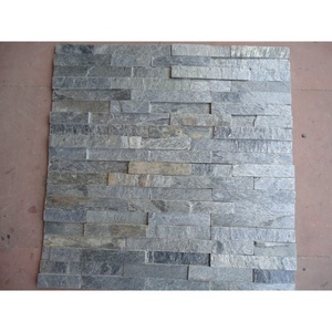 Panel de pared de piedra de pizarra brillante, azulejo de revestimiento de pared Flexible de plata Natural, más Popular en la India, precio de mercado