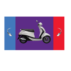 Scooter à essence du japon fabriqué au Vietnam, grands pouces, couleur blanc/bleu, assistant Premium ios 125 - Product Image 1