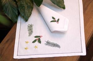 Hand Embroidery & Hemstitch Placemat for <b>Christmas</b> - Product Image 2