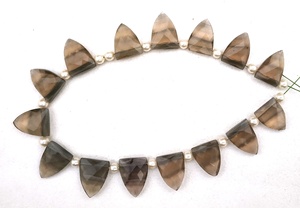 Perles à facettes de Super qualité, forme demi-Marquise, Fluorite naturelle, perles de Briolette, fabrication de bijoux, Collection de pierres, coupe de Style - Product Image 3