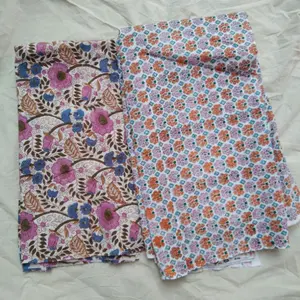 Tela estampada de bloques de algodón al por mayor, prendas, bolsos y accesorios de ropa de cama para el hogar, accesorios de rediseño de tela cruda - Product Image 1