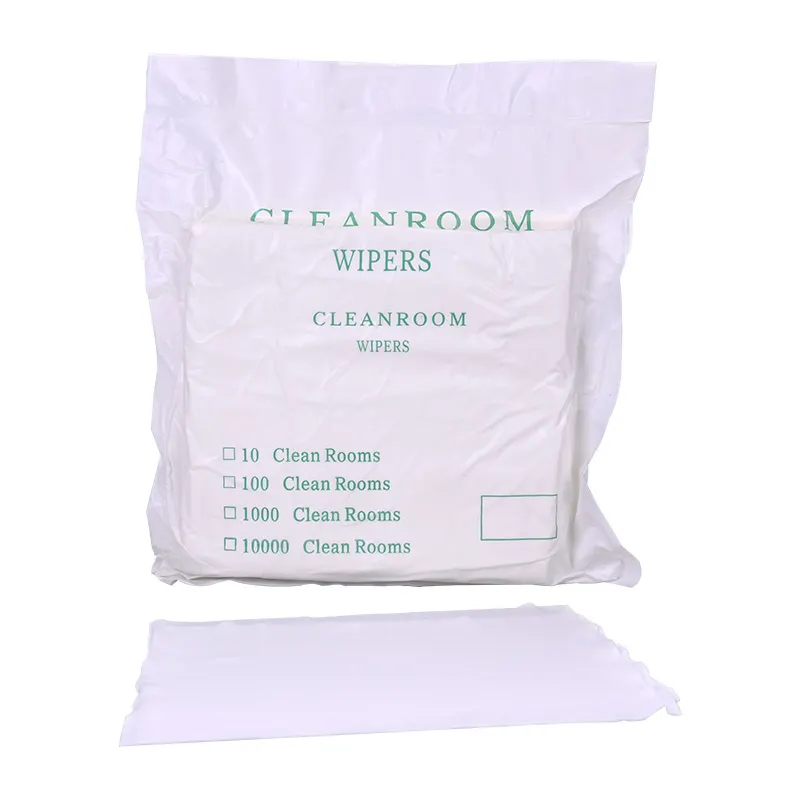 Factory direct supply 100pcs/bag 6''x6'' cleanroom 100% microfiber wipes/wipers cleaning cloth with high quality