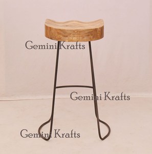 Công Nghiệp Sắt & Xoài Gỗ Tự Nhiên Kết Thúc Màu Đen Sắt Phòng Khách <span class=keywords><strong>Bar</strong></span> Khách Sạn Nhà Hàng Thân Thiện Với Môi Thanh Phân Cho Quầy <span class=keywords><strong>Bar</strong></span> - Product Image 3