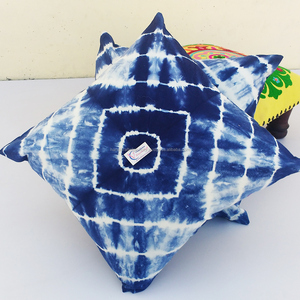Fundas de Almohada Cuadradas con Técnica Japonesa de Shibori, Teñido Anudado, Tela de Algodón Geométrica, Estampado Sólido, Ignífugas, para Dormitorio - Product Image 3