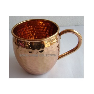 Hot Selling Solid Hammered Metal Copper <b>Moscow</b> <b>Mule</b> <b>Mug</b> Custom Royal Copper Drinkware Wholesale Home Hotel Restaurants Bar - Product Image 1