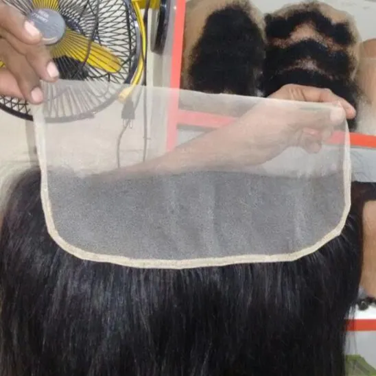 Natural reta frontal cabelo ondulado e encaracolado textura templo. Não transformados cabelo humano. Melhor manual ponto os cabelos.