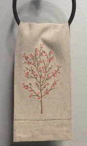 Bordado a mano ropa de cama blanco Toalla de baño con 100% de lino - Product Image 2