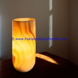 Lampe en forme de cylindre, pierre naturelle multicolore, 1 pièce - Product Image 5