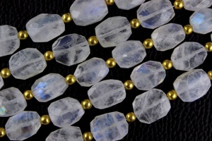 ลูกปัดรูปไข่สีรุ้งธรรมชาติสีรุ้งเหลี่ยมเพชรพลอยสีขาวกับอัญมณีฉูดฉาดสีฟ้าสำหรับเครื่องประดับแฮนด์เมดแบบทำมือ - Product Image 3