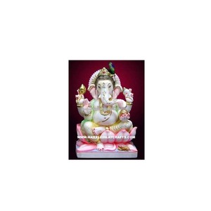 รูปปั้นพระพิฆเนศหินอ่อนสีขาว - Product Image 1