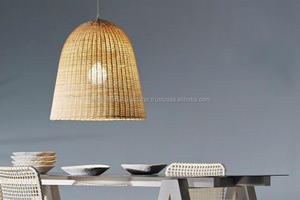 โคมไฟแขวนหวายทรงระฆัง สีขาว - Product Image 3