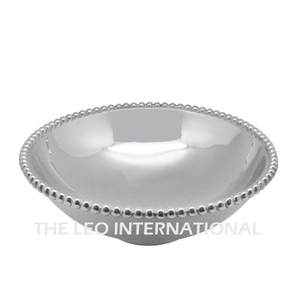 Silver Color Decorative <b>Bowl</b> Aluminum Metal Round Shape Design Food <b>Serving</b> Storage New Fashionable <b>Bowl</b> - Product Image 1