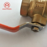 Robinet à bille en laiton avec poignée longue, filetage BSP, 1 pouce DN25 PN30, poignée en aluminium 1 pouce, 1/2 pouce, gaz