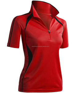 Girls Short Sleeve <b>Zip</b> <b>up</b> <b>Polo</b> Shirt / Sports Shirt / T-Shirt - Product Image 1