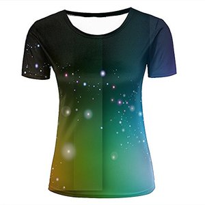 Camiseta Informal Elegante de Manga Corta con Cuello Redondo, Transpirable y Ecológica para Hombre, con Estampado, de Poliéster/Algodón, para Hacer Ejercicio, Color Negro - Product Image 2