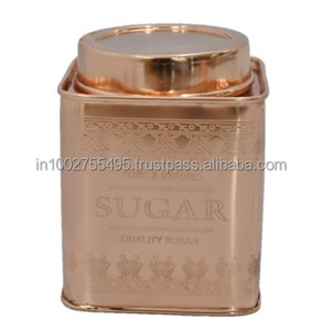 Classic Square Tin Jar <b>Set</b> Handmade Eco-Friendly Rose Gold Canister for <b>Tea</b> <b>Coffee</b> <b>Sugar</b> Ins-style Metal Boxes Food - Product Image 5