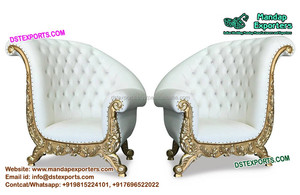 Sofá Maharaja para Escenario de Boda, Elegante Sofá Nupcial para Novios, Sofá de Madera de Lujo para Escenario de Boda, Reino Unido, Estados Unidos, Australia - Product Image 5