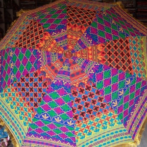 Parasol de jardin 2025, vente en gros d'usine, parasol en coton fait main, vintage, luxueux, décontracté, bohème, tropical, pour jardin, extérieur - Product Image 1