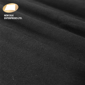 Tela negra de algodón y spandex de alta elasticidad, resistente y de gran gramaje para prendas de vestir - Product Image 5
