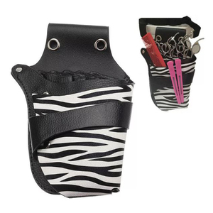 Bolsa de tijeras de pelo de peluquero de tamaño estándar de cuero PU profesional, herramientas de estilismo multiusos, funda con soporte - Product Image 1