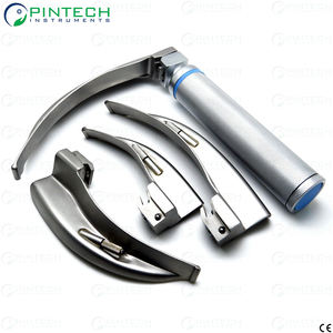 Nuevo Juego de Laringoscopio Macintosh para Anestesia y Cirugía, con Mangos Estándar, 4 Hojas de Acero Inoxidable y Mangos de Plástico en Caja - Product Image 4