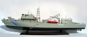 HELLENIC COAST GUARD Modèle de bateau en bois Fabriqué à la main Nouveauté Cadeau Ornement - Product Image 3