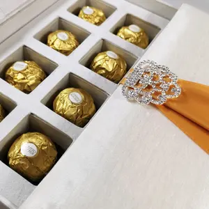 Chocolate Tray Silk Box For Luxury Wedding Invitations