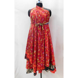 กระโปรงผ้าไหมแบบโบฮีเมียนมหัศจรรย์,กระโปรงคลุมรอบๆแบบอินเดียทำมือสไตล์วินเทจ - Product Image 5