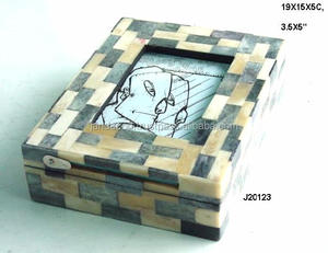 Caja con marco de fotos para mujeres y niñas, organizador de joyería con incrustaciones de hueso disponible en todas las tallas - Product Image 2