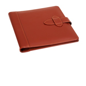 Couverture en cuir souple A5 avec stylo pour contenir 1 stylo - Product Image 1