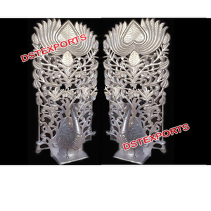 แผงแบคดรอปไฟเบอร์ลายนกยูงสำหรับงานแต่งงาน,เฟรมฉากหลังงานแต่งงานแบบอินเดียดีไซน์ล่าสุด - Product Image 1