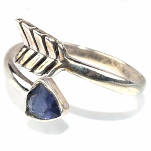 Bague en argent Sterling 925 Iolite en forme de Triangle, fournisseur de bijoux en argent indien, bijoux en argent uniques - Product Image 3