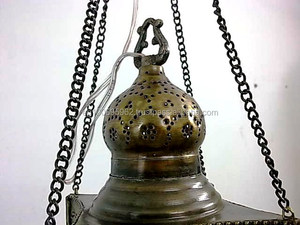 BR322 Modern Traditional Style AC Powered Brass Lighting Chandeliers Pendant Lights <b>Large</b> Square Moroccan Floral <b>Lantern</b> Pendant - Product Image 3