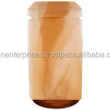 Lámpara de cristal de sal de roca del Himalaya en forma de rectángulo ecológico tallado náutico de alta calidad Night-Sian Enterprises Lighting - Product Image 2