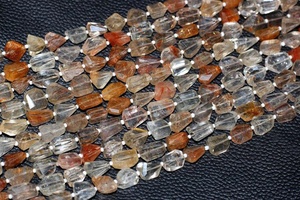 14" Long Natural Copper Rutile Gemstone Faceted Nuggets Shape Beads for Jewelry Making <b>Bracelet</b> Necklace Earring - Product Image 5