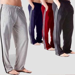 Pantalon de survêtement évasé décontracté de haute qualité pour hommes Pantalon de survêtement patchwork à ceinture élastique Pantalon de survêtement évasé empilé pour hommes - Product Image 1