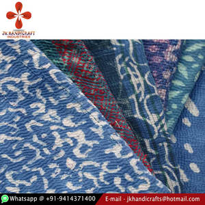 กระเป๋าโท้ทผ้าคันธาสีครามเย็บมือคุณภาพดีที่สุดแบบวินเทจ - Product Image 3