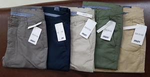 Pantalones de sarga ajustados para hombre, algodón y LICRA, corte estrecho para primavera o invierno, calidad de exportación para adultos - Product Image 6