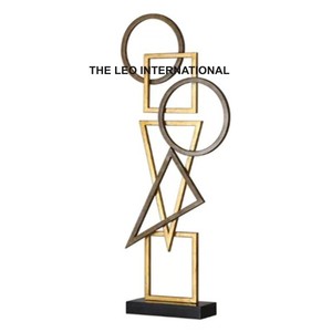 Aluminium Métal Forme Unique Plaqué Or Sculpture Moderne Luxe utilisé Home Office Sculpture décorative - Product Image 1