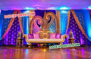 Fiber Wedding Mandap Stage Decoration Glamorous Muslim Walima Stage Decor Set Asian Muslim Reception Stage Decorations Australia - Product Image 5