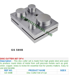 Jeu essentiel de 4 fraises à disque GS 589B pour outils et équipements de bijoux - Product Image 2