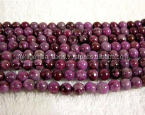 Gema de Gema púrpura, cuentas redondas de alta calidad, venta al por mayor - Product Image 2