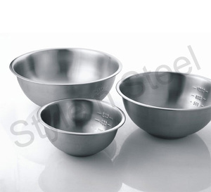 Accessoires de cuisine Premium bol à soupe de riz bol à salade Double isolé bol à mesurer ensemble de 3 pièces en acier inoxydable - Product Image 1